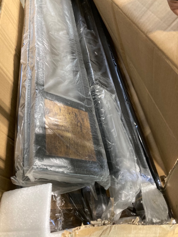 Photo 1 of ***IT IS UNKNOWN IF IT HAS AN INSTALLATION MANUAL, NO RETURN*** OLEVS Full Bed Frame with Headboard, Metal Platform Bed Full Size with 2-Tier Storage, LED Light & Charging Station Type C, No Box Spring Needed