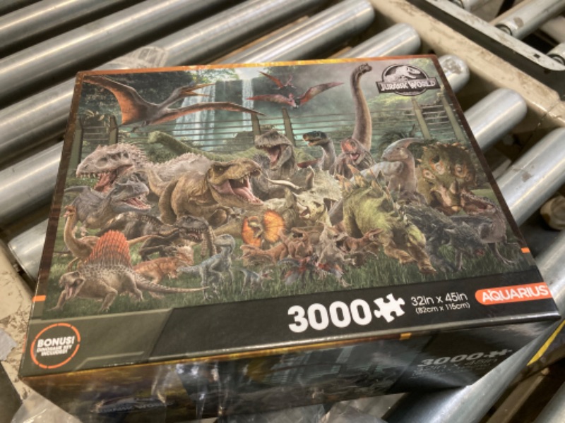 Photo 1 of AQUARIUS Jurassic World Size Chart 3000pc Puzzle (3000 Piece Jigsaw Puzzle) - Glare Free - Precision Fit - Officially Licensed Jurassic World Merchandise & Collectibles - 42x35 Inches