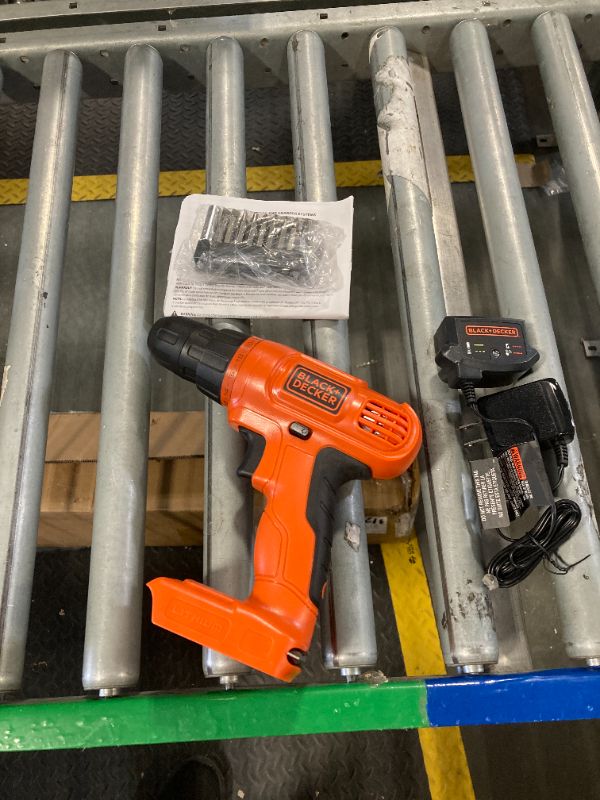 Photo 1 of ***no battery, sell for parts*** BLACK+DECKER 20V MAX POWERECONNECT Cordless Drill/Driver + 30 Piece Bits and Drivers Kit (LD120VA)     