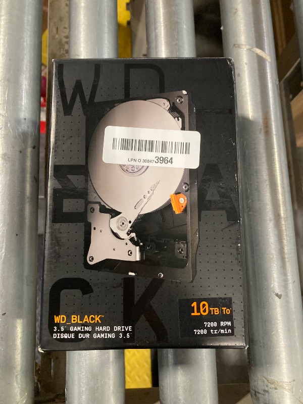 Photo 1 of Western Digital 10TB WD_Black Performance Internal Hard Drive HDD - 7200 RPM, SATA 6 Gb/s, 512 MB Cache, 3.5" - WD102FZBX. 