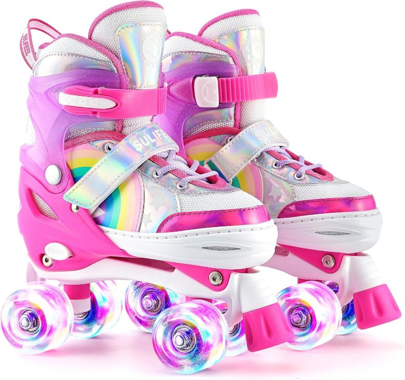 Photo 1 of ***SIMILAR*** ROLLER SKATES 4 Size Adjustable Light up Roller Skates for Girls Boys for Kids Small