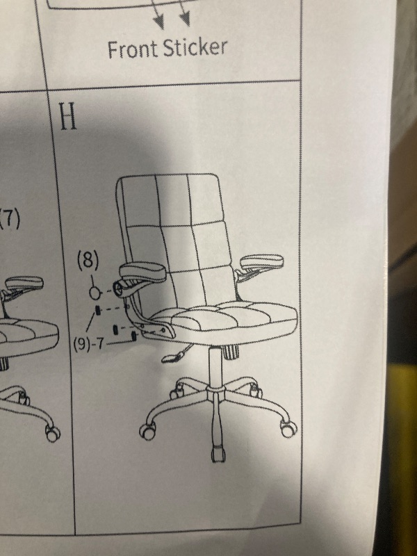 Photo 5 of **image is similar item**Velvet Executive Office Chairs with Flip up Armrests, Comfy Fabric Home Office Desk Chair with Wheels, Height Adjustable 360° Swivel Rocking Ergonomic Chair