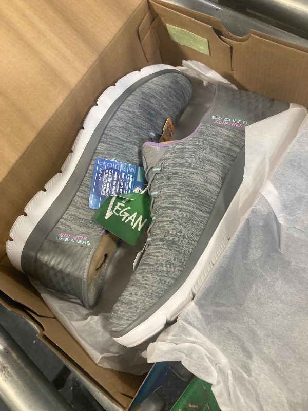 Photo 1 of **like new**Skechers Women's Hands Free Slip Ins Summits Dazzling Haze Sneaker, Grey Mint, 9.5