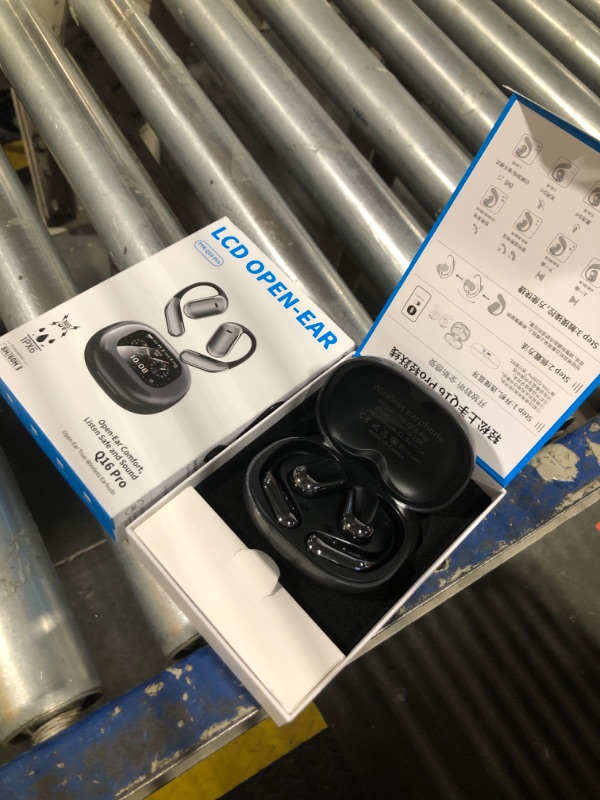 Photo 1 of Intelligent Touch Screen Open Ear Earbuds Ultra Comfort Bluetooth 5.4 Headphones Over The Ear Earbuds with Ear Hooks IPX7 Waterproof Bone Conduction Earbuds for Running Fitness Sport Workouts,Grey