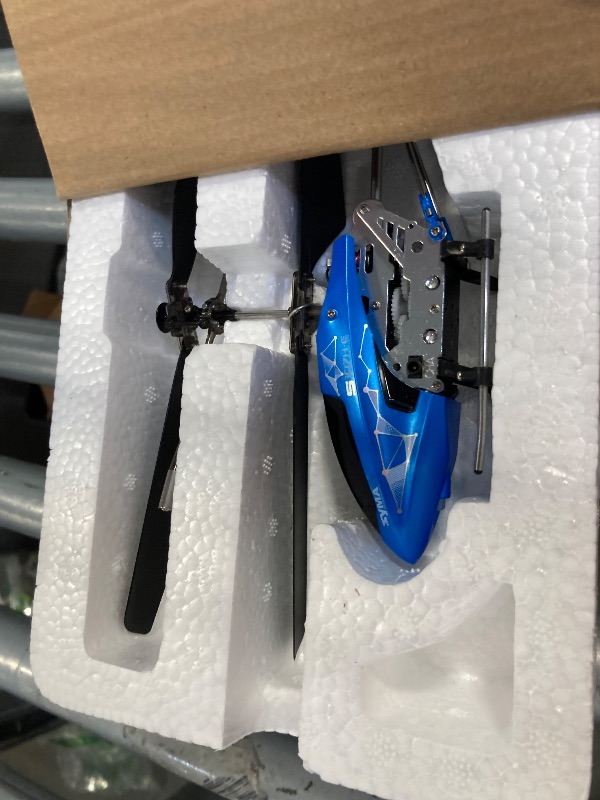 Photo 1 of SYMA Remote Control Helicopter, S107H-E Aircraft with Altitude Hold, One Key take Off/Landing, 3.5 Channel, Gyro Stabilizer and High &Low Speed, LED Light for Indoor to Fly for Kid and Beginner Blue