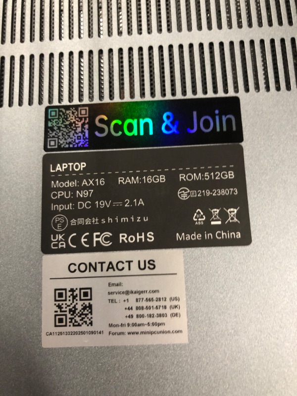 Photo 1 of 16.0-inch Laptop, 2025 16GB DDR4 512GB SSD Windows 11 Laptop, Laptop Computer with Intel 12th Quad-Core Processor(Up to 3.6GHz), 1920P FHD Display, Metal Shell, WiFi 5, USB3.2, Type_C