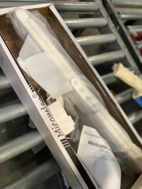 Photo 1 of Micomlan Led Desk Lamp for Home Office, White Architect Desk Lamp with Clamp for Crafting, 24W Bright Rotatable Led Table Light Stepless Dimming Tempering Wide Computer Light with Atmosphere Lighting