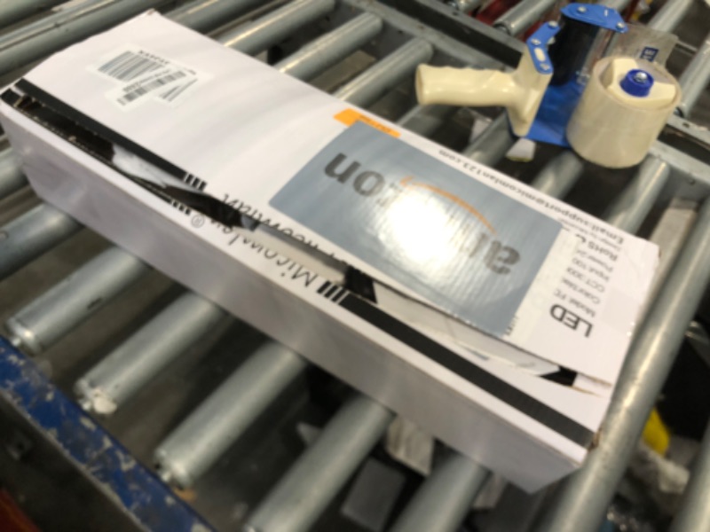 Photo 1 of Micomlan Led Desk Lamp for Home Office, White Architect Desk Lamp with Clamp for Crafting, 24W Bright Rotatable Led Table Light Stepless Dimming Tempering Wide Computer Light with Atmosphere Lighting