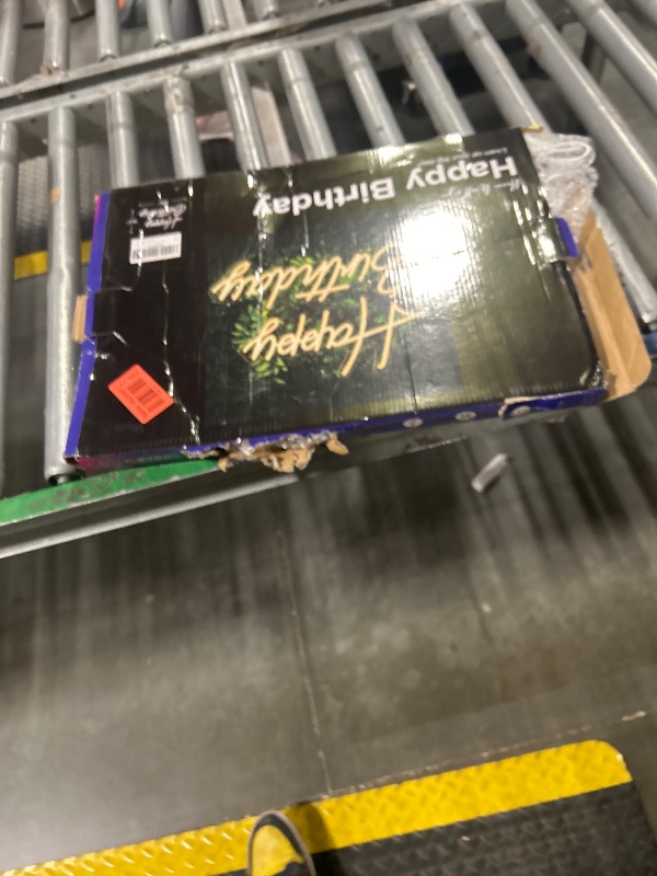 Photo 1 of Kavaas Happy Birthday Neon Sign 16.5" x 12.2", Neon Happy Birthday Sign for Backdrop with Dimmable Switch - Birthday Light Up Sign Party Decoration (Warm White)