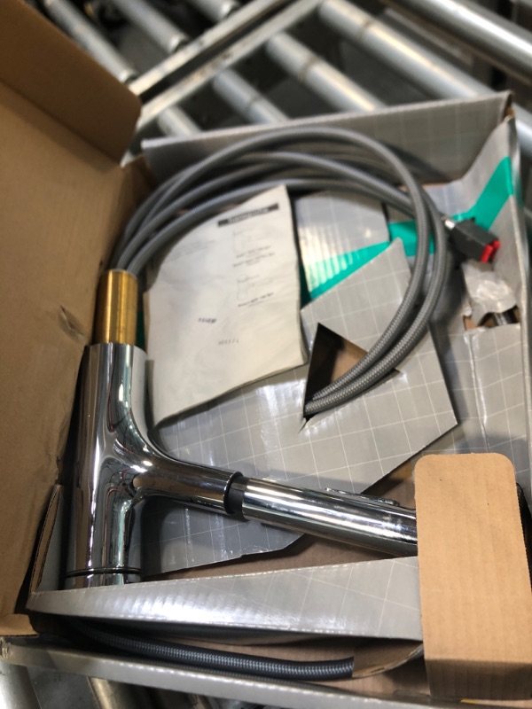 Photo 1 of hansgrohe Zesis Chrome Single-Handle Kitchen Faucet, Kitchen Faucets with Pull Out Sprayer, Faucet for Kitchen Sink, Chrome 74800001