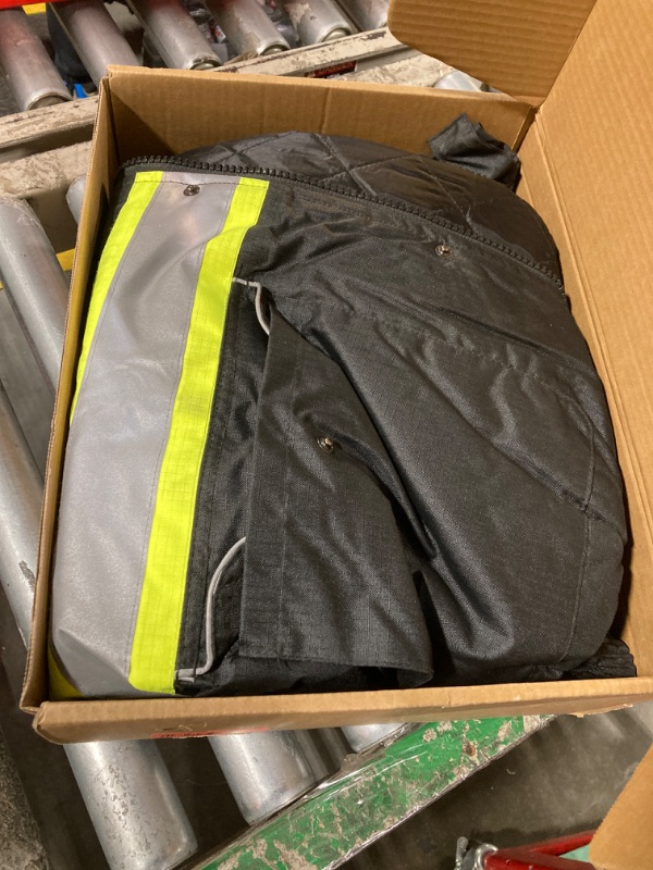 Photo 1 of JKSafety 10 Pockets Hi-Vis Waterproof 3M Reflective Winter Bomber Jacket | Black Color | Secured Tablet Pocket | Detachable Hood and Retractable ID Pocket(118-Black, XX-Large)