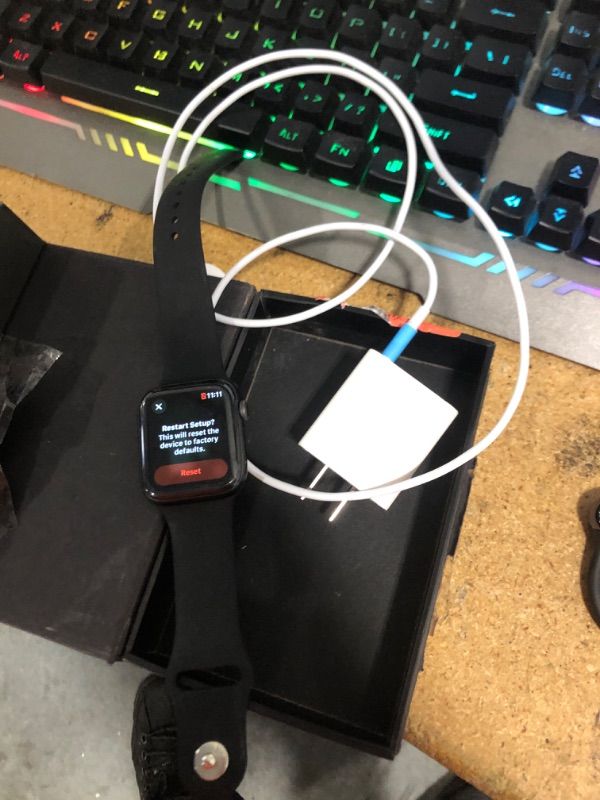 Photo 1 of **LOCKED BY ORIGINAL OWNER**Apple Watch Series 5 (GPS, 44mm) - Space Gray Aluminum Case with Black Sport Band