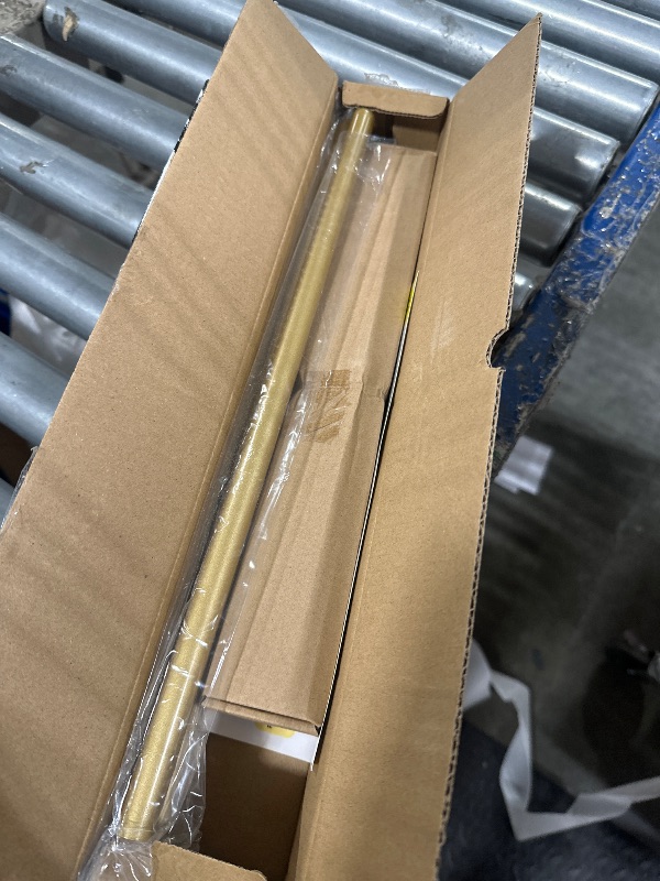 Photo 1 of 2 Pack Gold Curtain Rods 28 to 45 Inches(2.3-4 Feet),5/8 inch Splicing Drapery Rods,Small Curtain Rods Set,Size: 18''-45'',Brass Gold