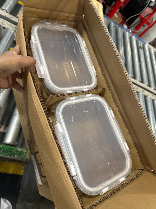 Photo 1 of [8-Pack,30 oz]Glass Meal Prep Containers,MCIRCO Glass Food Storage Containers,Airtight Glass lunch Containers with Lids - BPA-Free Microwave, Oven, Freezer and Dishwasher, White