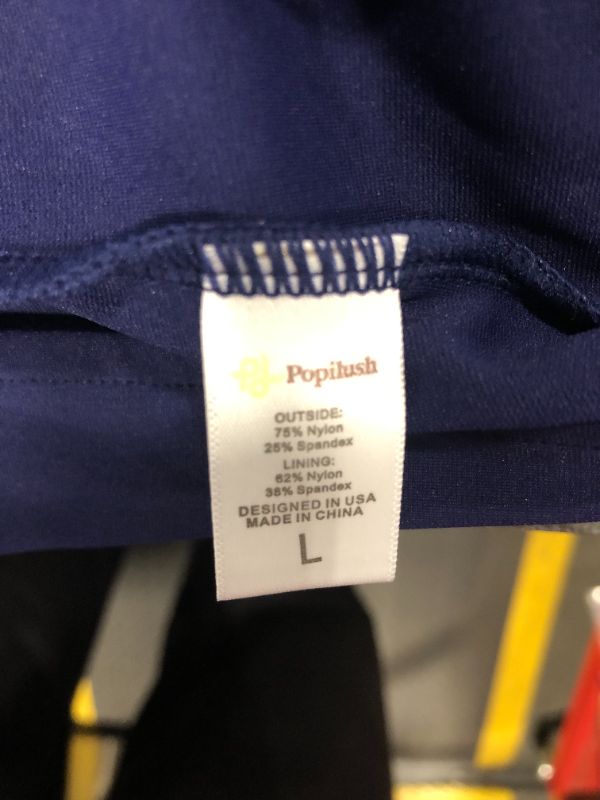 Photo 1 of ***LARGE SIZE*** Popilush Summer Cocktail Midi Navy Blue Dresses for Women Shapewear Bodycon Short Sleeve Square Neck Dress