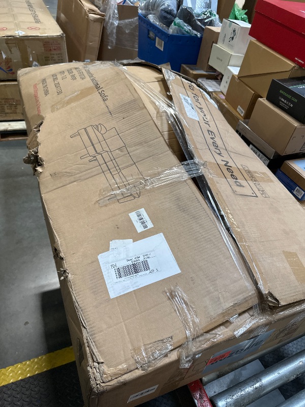 Photo 1 of ***MISSING 1 BOX*** FONTOI U Shaped Sectional Couch, Convertible Modular Sectional Sofa with Chaise & Ottomans, Modern 6 Seat U Shaped Couches for Living Room Apartment, Beige