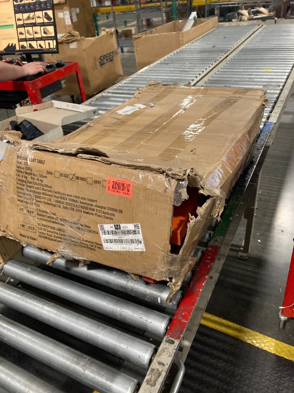 Photo 1 of ***SIMILAR ITEM*** VEVOR Hydraulic Lift Table Cart, 500lbs Capacity 28.5" Lifting Height, Manual Single Scissor Lift Table with 4 Wheels and Non-slip Pad, Hydraulic Scissor Cart for Material Handling, Gray