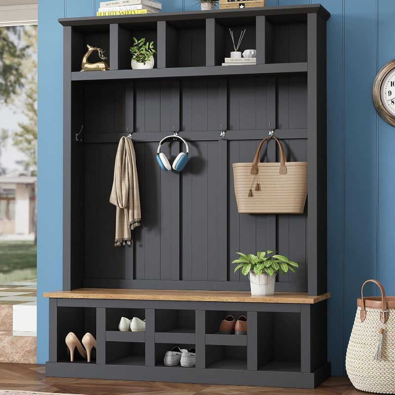 Photo 1 of ***BOX 2 of 2, missing BOX 1 of 2*** Modern Hall Tree with Wide Storage Seating Bench