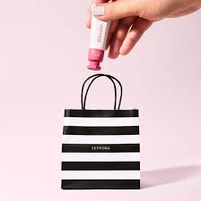 Photo 1 of 50PCS SEPHORA Bags Medium 8x4.75x10.5 Inches Gift Bags With Handles Shopping Bags Striped Black Paper Bags For Shopping, Retail,