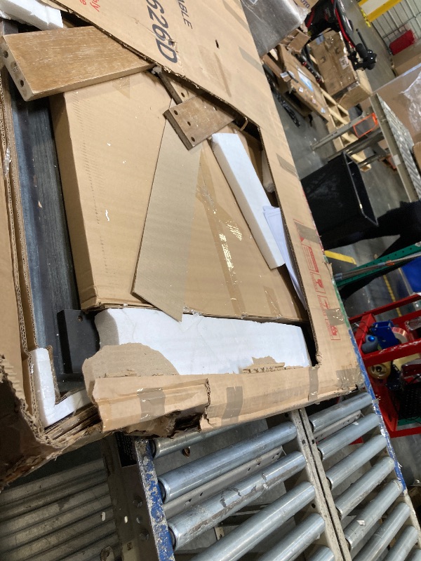 Photo 1 of Merax 6-Piece Retro Dining Set, 1 Rectangular Table with Stable Trapezoidal Table Base and 4 Upholstered Chairs and 1 Bench for Dining Room and Kitchen, Natural Wood Wash