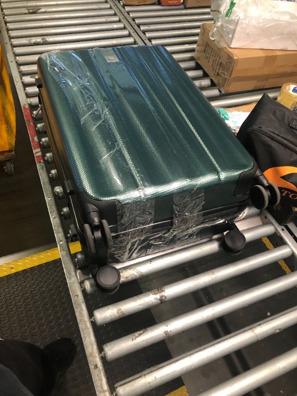 Photo 1 of Hanke 26 Inch Large checked Luggage PC Hard Shell luggage Top Opening Aluminum Frame Travel Luggage Suitcases with Wheels for Woman Men.(Bamboo Green)