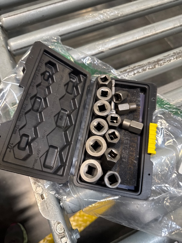 Photo 1 of Bolt and Nut Extractor Socket Set, 13 Pieces Bolt Extractor Set, Stripped Bolt Extractor for Removing Damaged, Frozen, Rusted, Rounded-Off Bolts, Nuts & Screws
