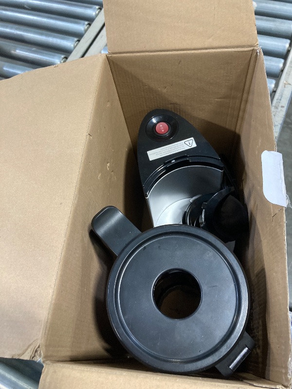 Photo 1 of Juicer Machines, ECOSELF Cold Press Juicer with 4.35" Large Feed Chute Fit Whole Fruits and Vegetables, Juice Extractor Self Feeding Effortless for Batch Juicing, Easy to Clean, High Juice Yield missing two caps. 