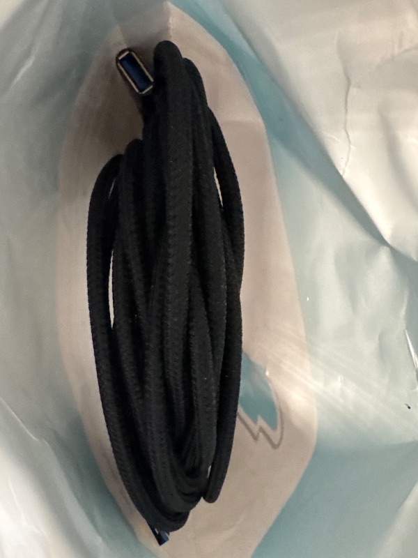 Photo 1 of AINOPE 2 Pack USB Extensions Cable High Speed USB 3.0 Extension Cord Type A Male to Female Sturdy Braided Material Fast Data Transfer Compatible with USB Keyboard,Mouse,Flash Drive,Black,20FT+20FT