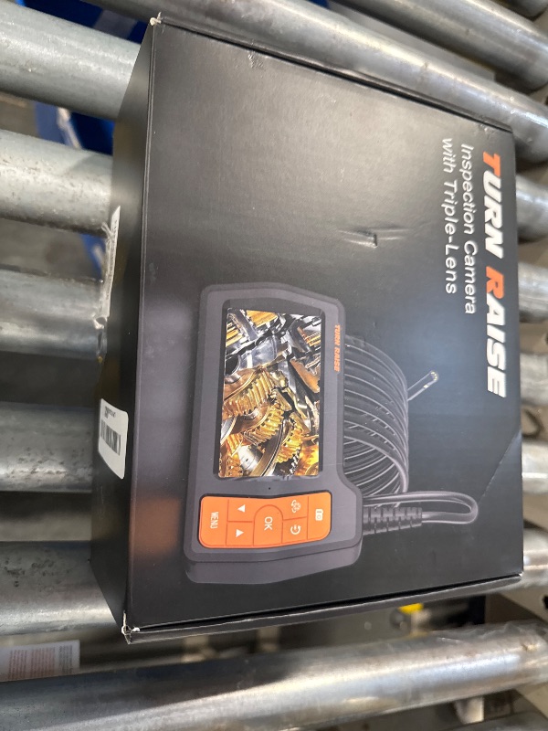 Photo 1 of 50FT Triple Lens Sewer Inspection Camera, 5" IPS Screen Industrial Borescope, 1080P HD Endoscope Camera with Light, IP67 Drain Pipe Snake Camera, Split Screen, 32G Storage Card, Carrying Case
