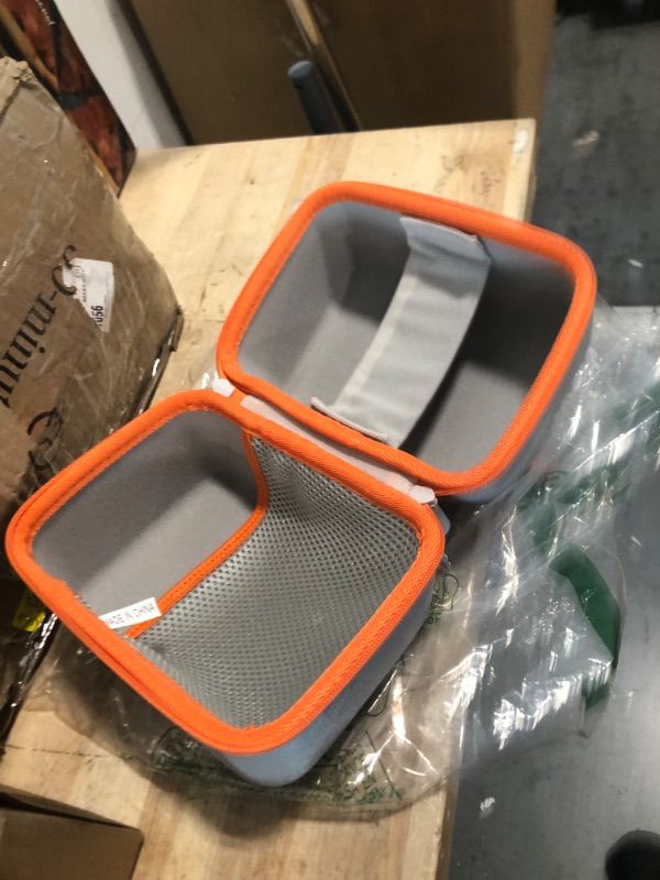 Photo 1 of Lebakort Hard Case Compatible with Yoto Player Kids Speaker Kids Audio Music Children Player (Off White + Orange Case)