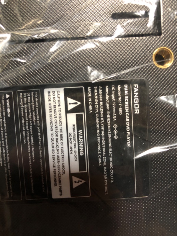 Photo 1 of FANGOR 7.5 Inch Dual Portable DVD Player for Car, Car DVD Player Dual Screen Play a Same or Two Different Movies with Headrest Strap, Support Last Memory, AV Out/in, USB/SD Card, All Regions