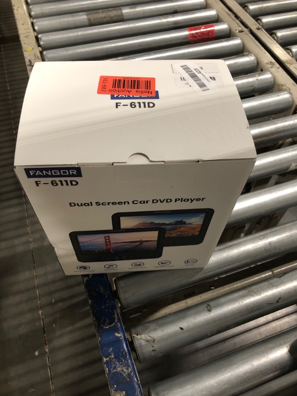 Photo 1 of FANGOR 7.5 Inch Dual Portable DVD Player for Car, Car DVD Player Dual Screen Play a Same or Two Different Movies with Headrest Strap, Support Last Memory, AV Out/in, USB/SD Card, All Regions