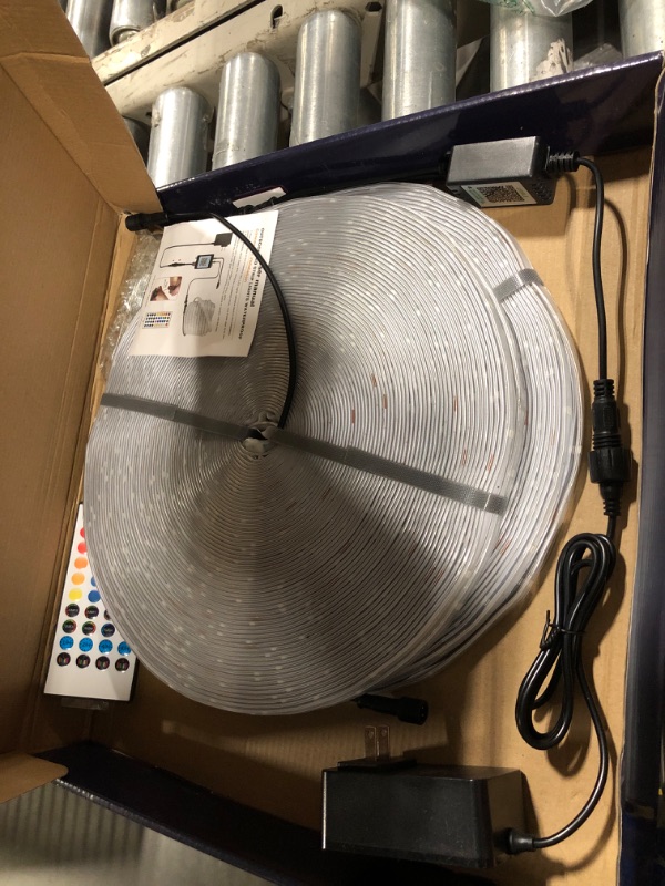 Photo 1 of vimeepro 400ft Outdoor Waterproof Led Strip Light,IP68 Waterproof Led RGB Light with IR Remote&App Control,Music Sync and Color Changing LED Rope Light for Bedroom,Roof,Pool,Balcony?2 Rolls of 200ft?