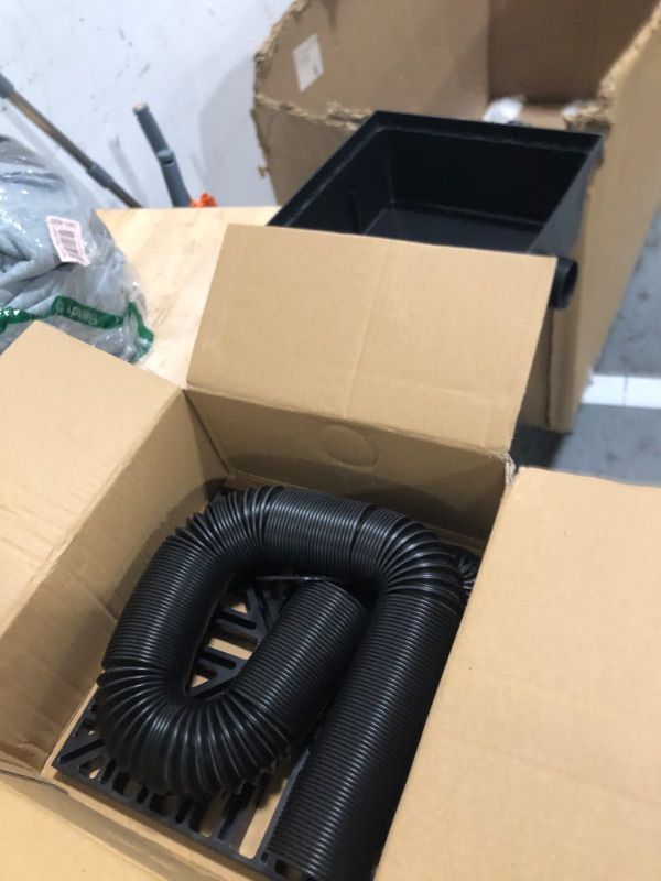 Photo 1 of UNI-DRAIN Catch Basin Downspout Extender, Gutter Downspout with Flexible Pipe, No Deep Dig Low Profile Catch Basin 10"×10" Protect House Foundation