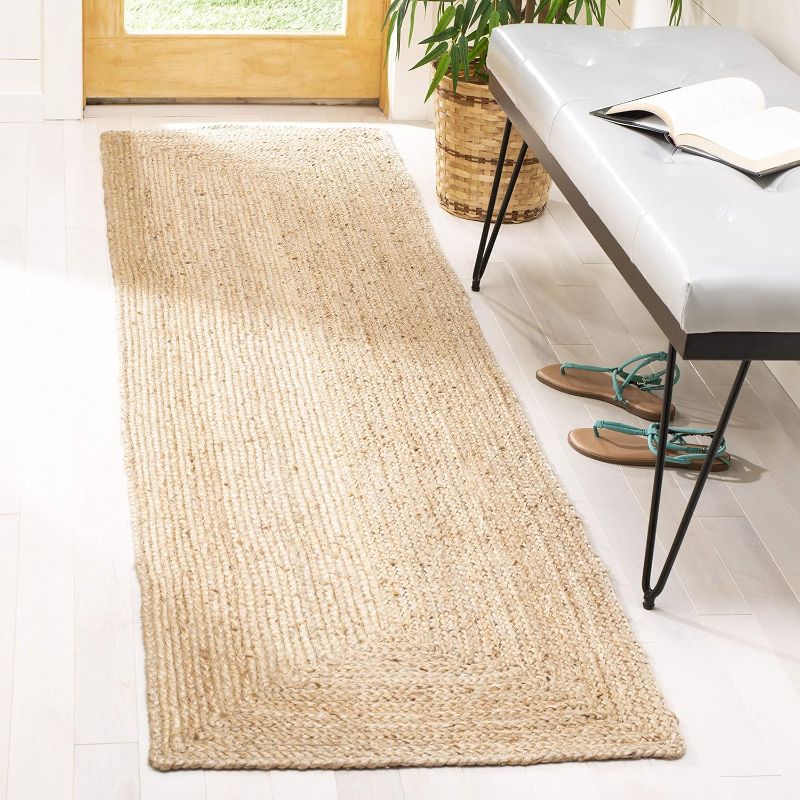 Photo 1 of  Runner Rug - 2'3" x 8', Natural, Handmade Flat Weave Jute, Ideal for High Traffic Areas in Living Room,