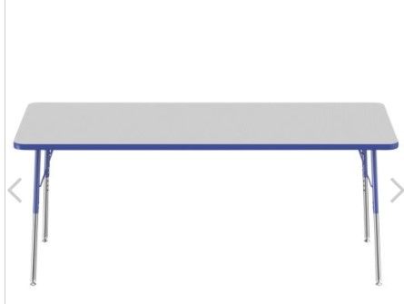 Photo 1 of 30" x 72" Rectangle Table - Gray/Blue
