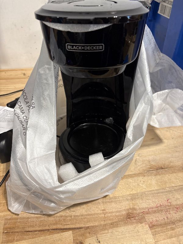 Photo 3 of **MISSING CARAFE**BLACK+DECKER 12-Cup Coffee Maker with Easy On/Off Switch, Easy Pour, Non-Drip Carafe with Removable Filter Basket, Vortex Technology, Black