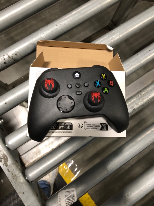 Photo 1 of VidPPluing Controller for Xbox, Xbox One, Xbox One X|S, Xbox Series X|S, 2.4GHz Wireless Controller with RGB Light, Turbo Function and Motion Sensor, Thumb Caps Included - Black