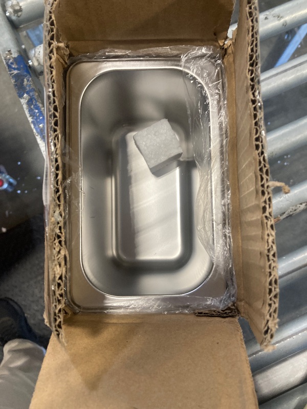 Photo 1 of 10 Pack Stainless Steam Hotel Pan 1/9 Size 4 Inch Deep Table Pan 0.8 mm Thick 6.9 L x 4.3 W Food Storage Containers Anti Steam Pan Restaurant Anti Clogging Steamer for Party, Restaurant, Hotel
