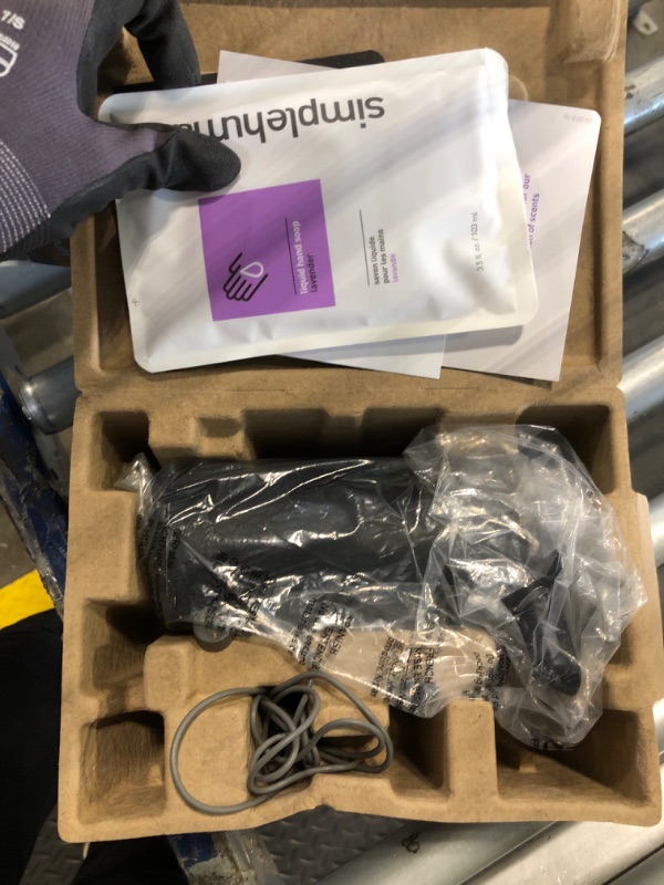 Photo 1 of **Missing charging cable** simplehuman 9 oz. Touch-Free Automatic Rechargeable Sensor Pump, Matte Black Stainless Steel, 2024 Model                    