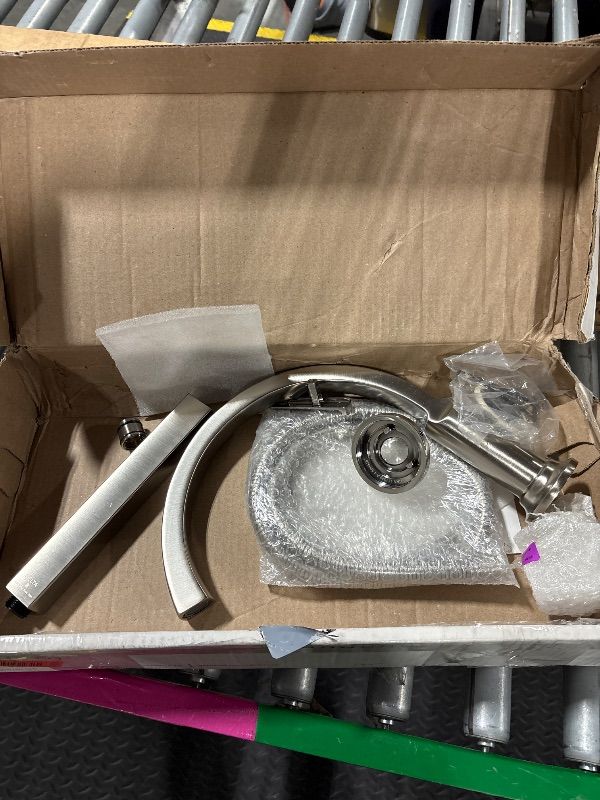 Photo 1 of **MISSING SEVERAL PIECES**Delta Faucet Tetra Brushed Nickel Roman Tub Faucet, Brushed Nickel Tub Faucet, Roman Bathtub Faucet, Roman Tub Faucet, Tub Filler, Lumicoat Stainless T4788-SS-PR-LHP (Valve and Handles Not Included)