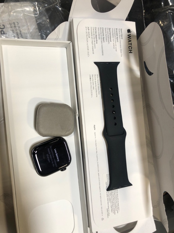 Photo 1 of *****LOCKED**** Apple Watch Series 10 [GPS + Cellular 42mm case] Smartwatch with Slate Titanium Case with Black Sport Band - S/M. Fitness Tracker, ECG App, Always-On Retina Display, Water Resistant