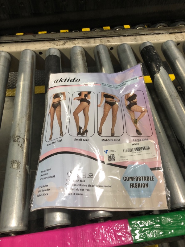 Photo 1 of akiido Fishnet Stockings, High Waist Tights for Women, Sparkle Party Rhinestone Mesh Stockings, Fishnets Thigh High Pantyhose
