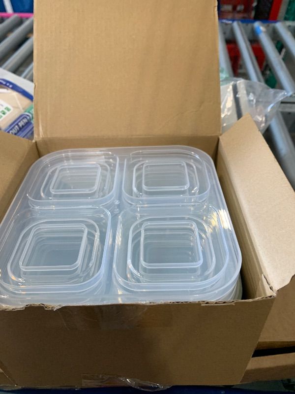 Photo 1 of PUiKUS 4 Pack Snack Containers, 4 Compartments Bento Snack Box, Reusable Meal Prep Lunch Containers for Kids Adults, Divided Food Storage Containers for School Work Travel