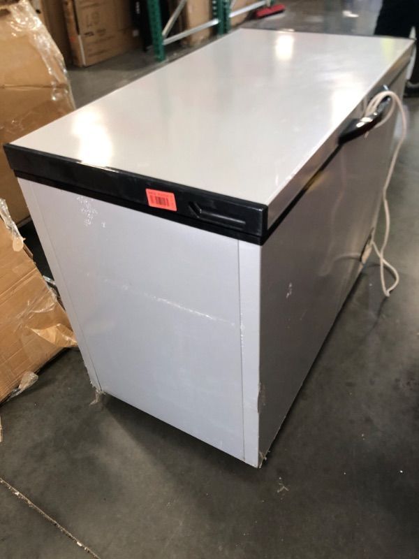 Photo 1 of Commercial Chest Freezer, 10.2 Cu.Ft Chest Freezer 6 Temp Control(-0.4°F To 50°F), Large Deep Freezer with Lock, Ice Scoop, 2 Removable Baskets, Silver Freezer Suitable for Ice Cream, Bulk Storage