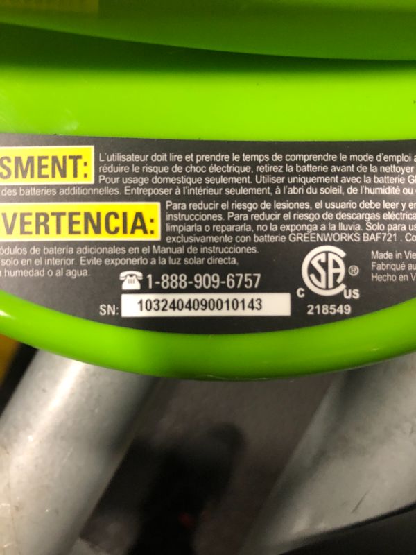 Photo 1 of ***only tool, unable test item*** Greenworks 40V (150 MPH / 130 CFM / 75+ Compatible Tools) Cordless Leaf Blower, Tool Only