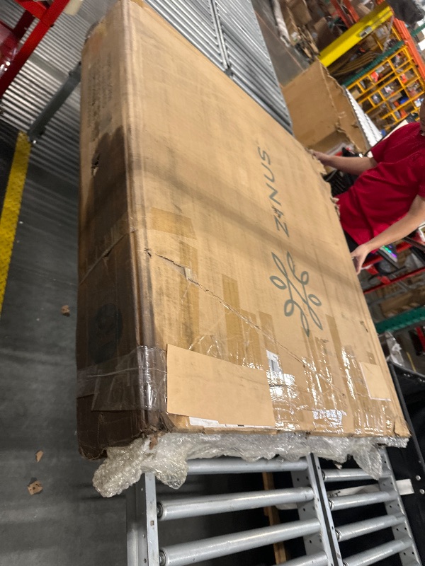 Photo 1 of ZINUS 4 Inch Box Spring with Cover, No Assembly Mattress Foundation, Sturdy Metal Structure, Split King, White