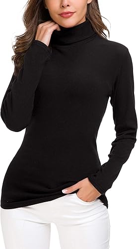 Photo 1 of Women’s Long Sleeve Turtleneck Sweater Slim Fitted Knitted Pullover Sweater Tops

