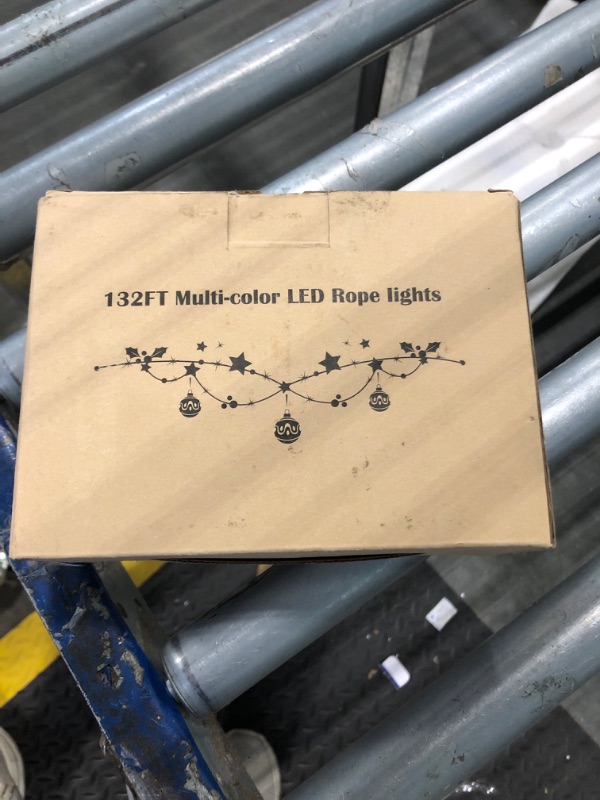 Photo 1 of ***Missing power adapter*** Mlambert 132Ft 400 LEDs Multicolor Rope String Lights, 8 Modes 17 Colors Outdoor Waterproof Remote Control RGB Fairy Lights for Bedroom Garden Decor
