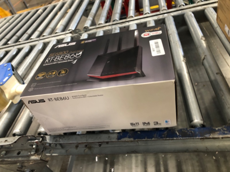 Photo 1 of ASUS RT-BE86U BE6800 Dual-Band WiFi 7 Router, Supports 4096-QAM, MLO, AI WAN Detection, AiMesh, Subscription-Free Network Security, and Comprehensive VPN Features, Guest Network Pro, Gaming